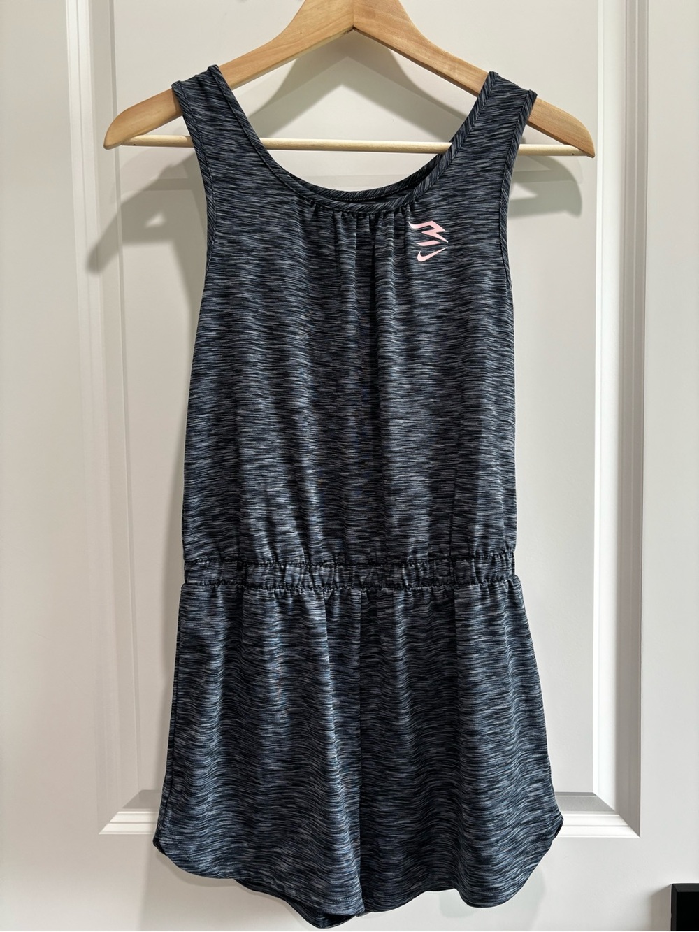 Nike 3BRAND by Russell Wilson Girls Heather Space-Dye Tank Romper